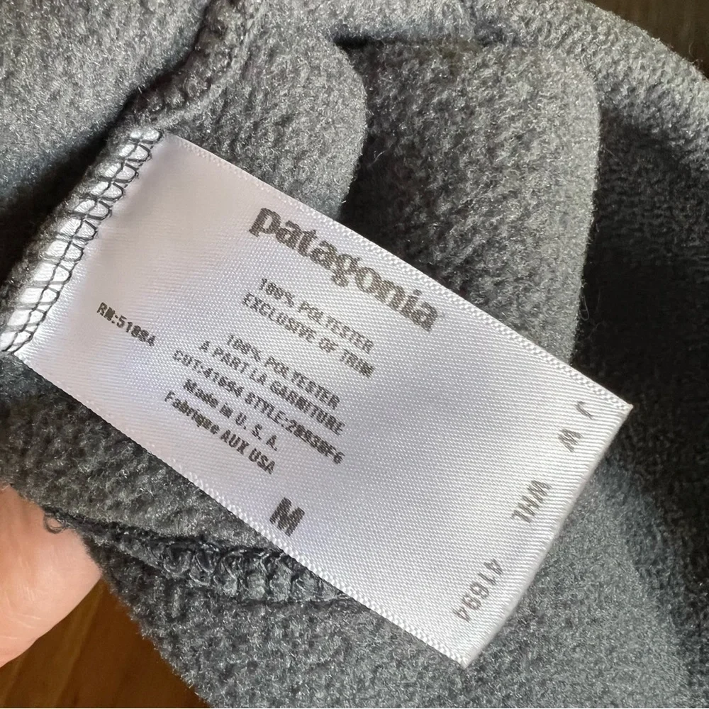 Patagonia Grey Fleece Beanie Hat Size M